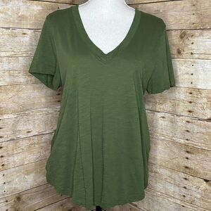 LOFT COTTON V-NECK SEMI-FITTED DAILY WEAR CASUAL CLASSIC LIGHTWEIGHT BASIC TEE